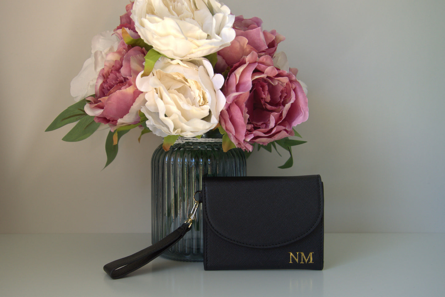 WOMENS MONOGRAMMED BLACK CLUTCH BAG MEGA BUNDLE