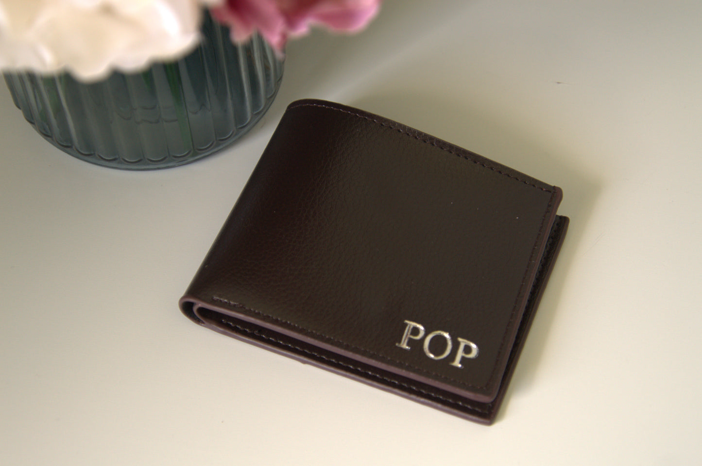 BROWN PERSONALISED MENS WALLET