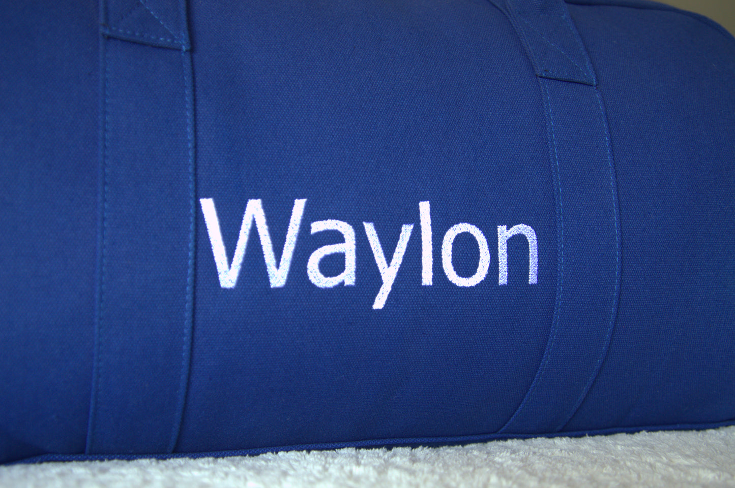 PERSONALISED BLUE OVERNIGHT BAG