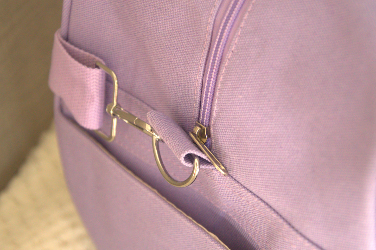 PERSONALISED LILAC OVERNIGHT BAG