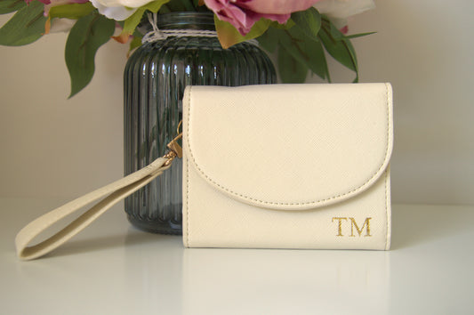 PERSONALISED IVORY LEATHER WALLET