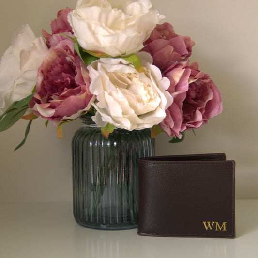 BROWN PERSONALISED MENS WALLET