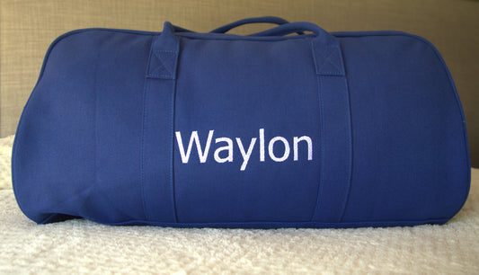 PERSONALISED BLUE OVERNIGHT BAG
