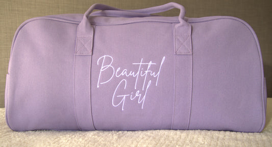 PERSONALISED LILAC OVERNIGHT BAG