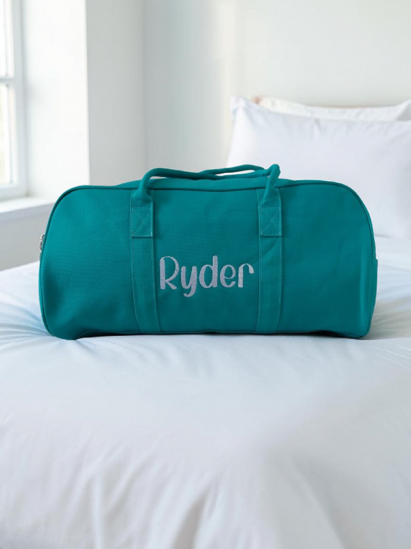 PERSONALISED TEAL OVERNIGHT BAG